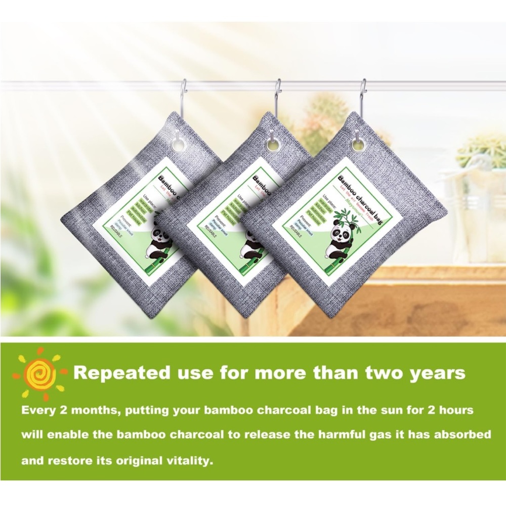 8 Air purifying Bags Bamboo charcoal